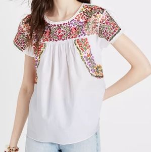 Madewell Embroidered Springtime Top